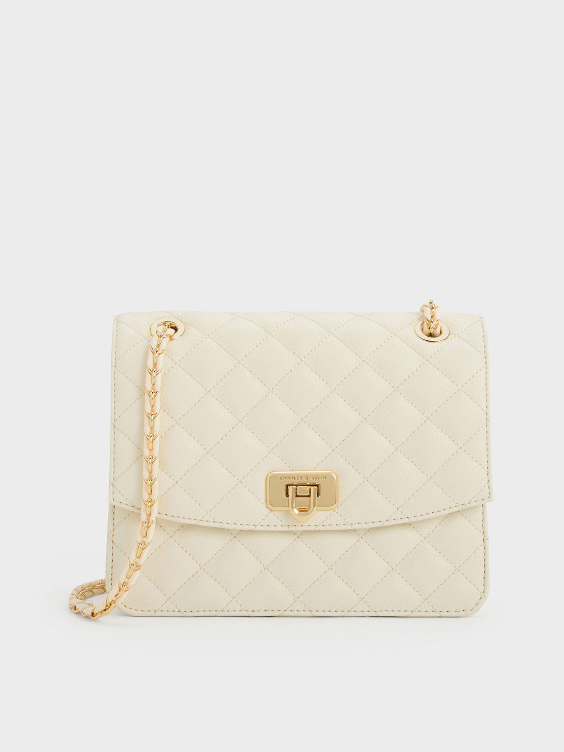 Charles & keith top quilted chain strap bag