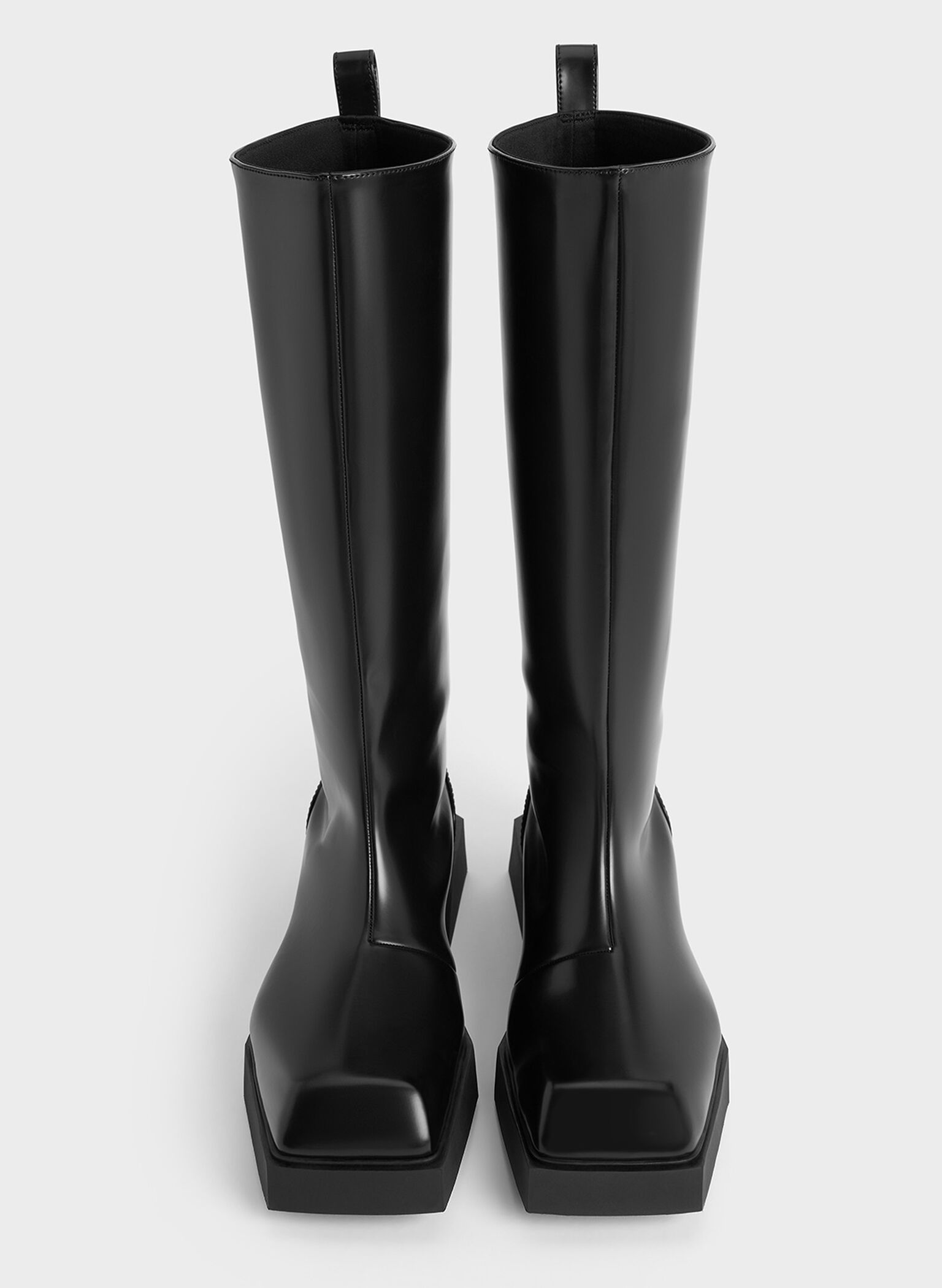 Lorde Square-Toe Knee-High Boots, Black Box, hi-res