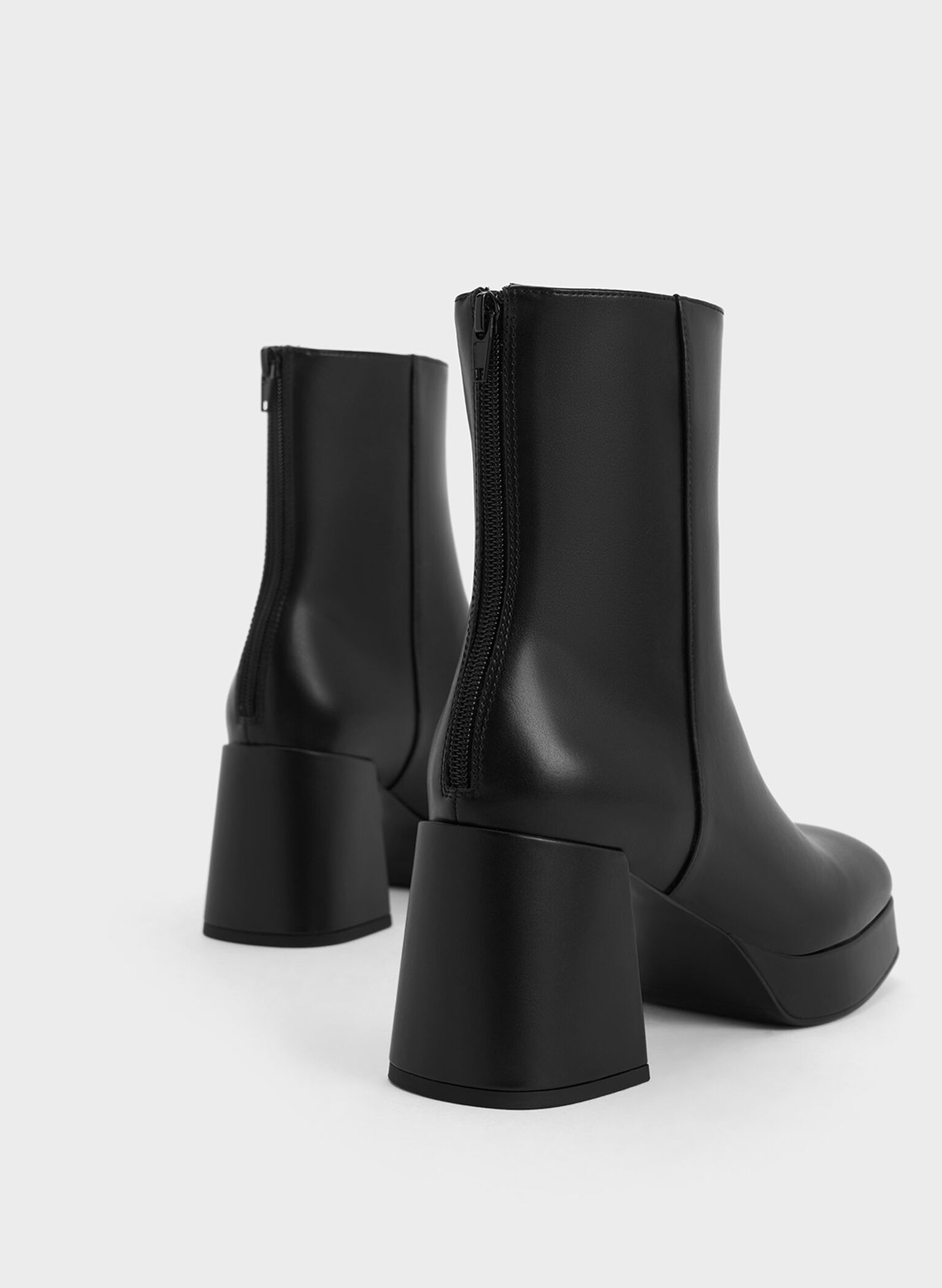 Evie Knitted-Sock Ankle Boots, Black, hi-res