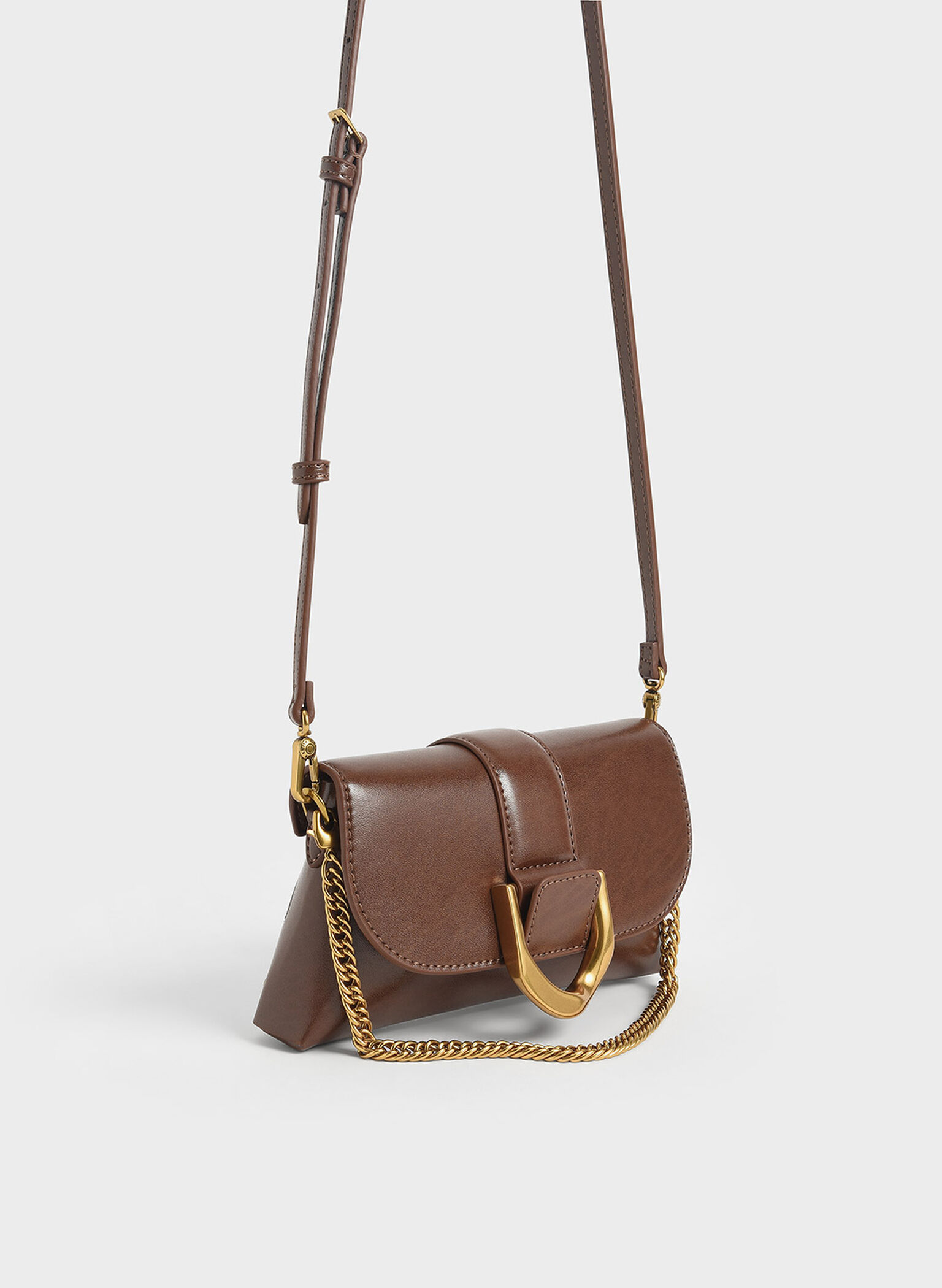 Gabine Crossbody Bag, Dark Brown, hi-res