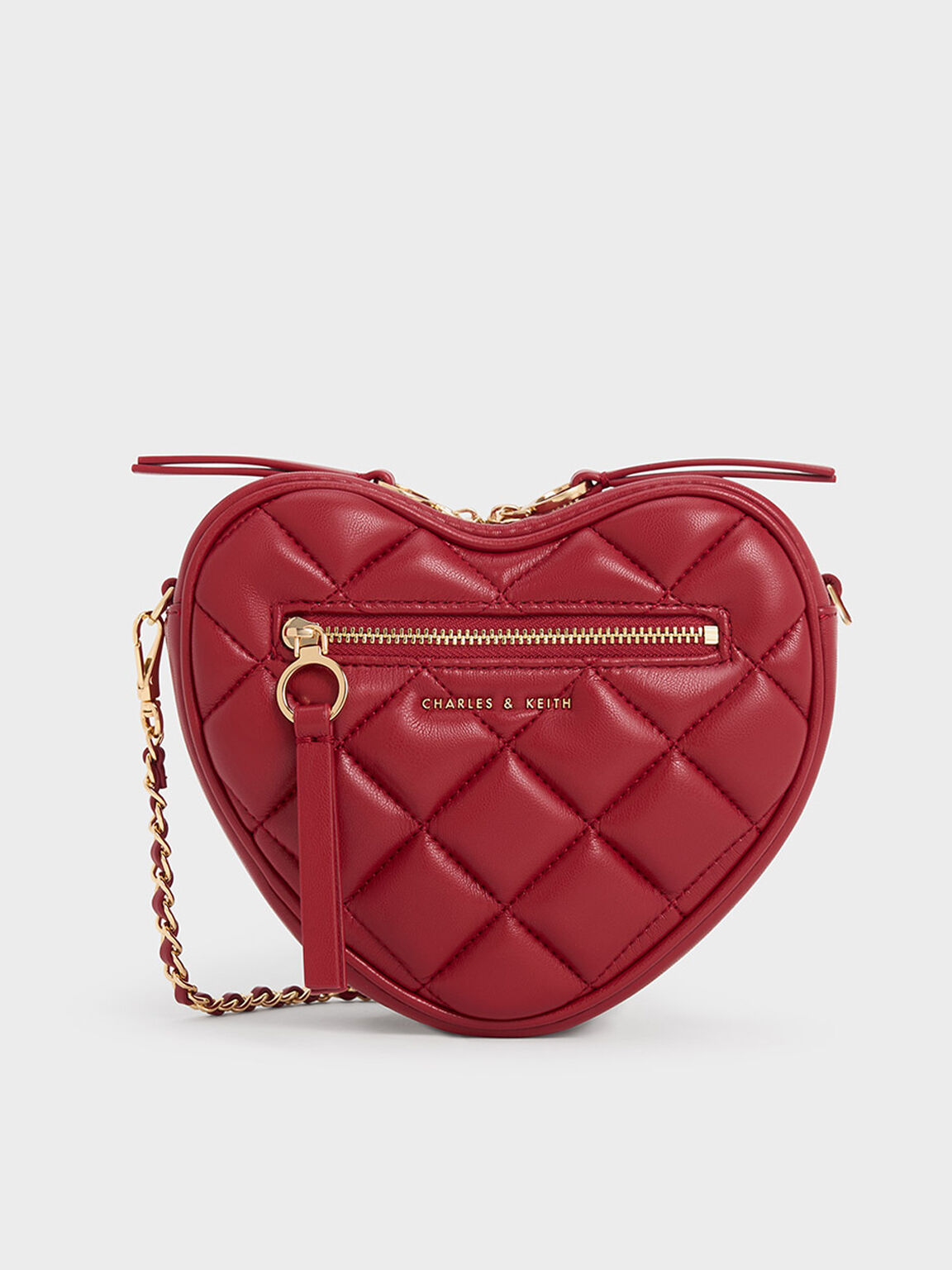 Charles and keith shop heart shaped bag