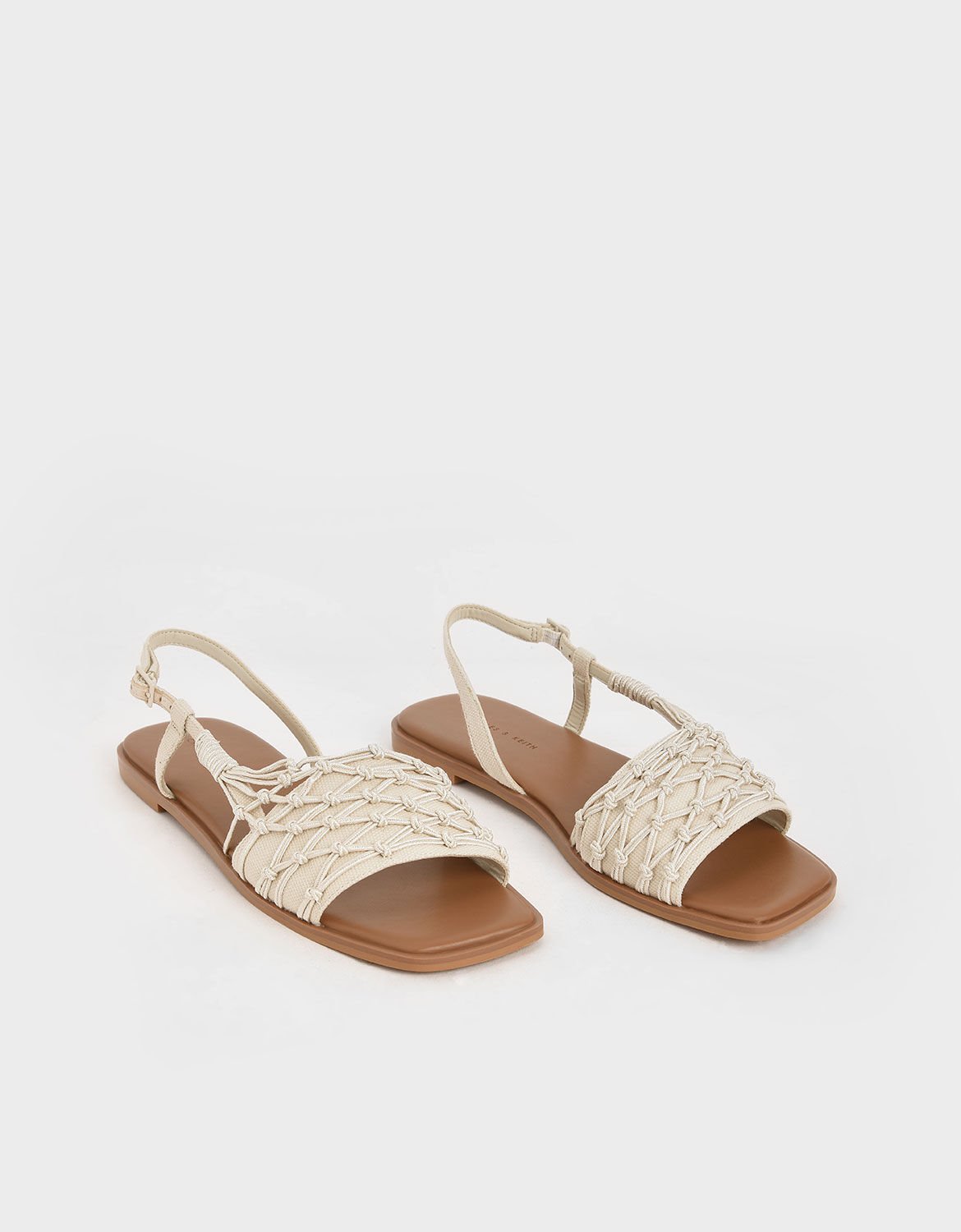 Cream Knotted-Rope-Slingback-Sandals
