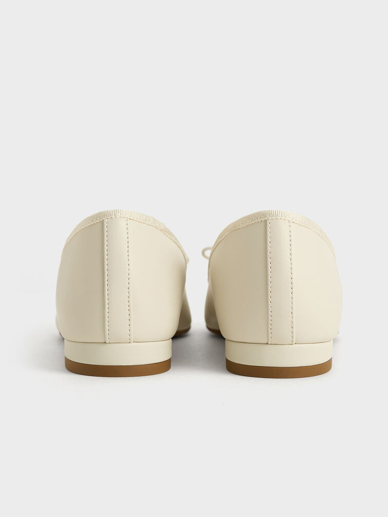 Glennis Bow Ballet Flats, Chalk, hi-res