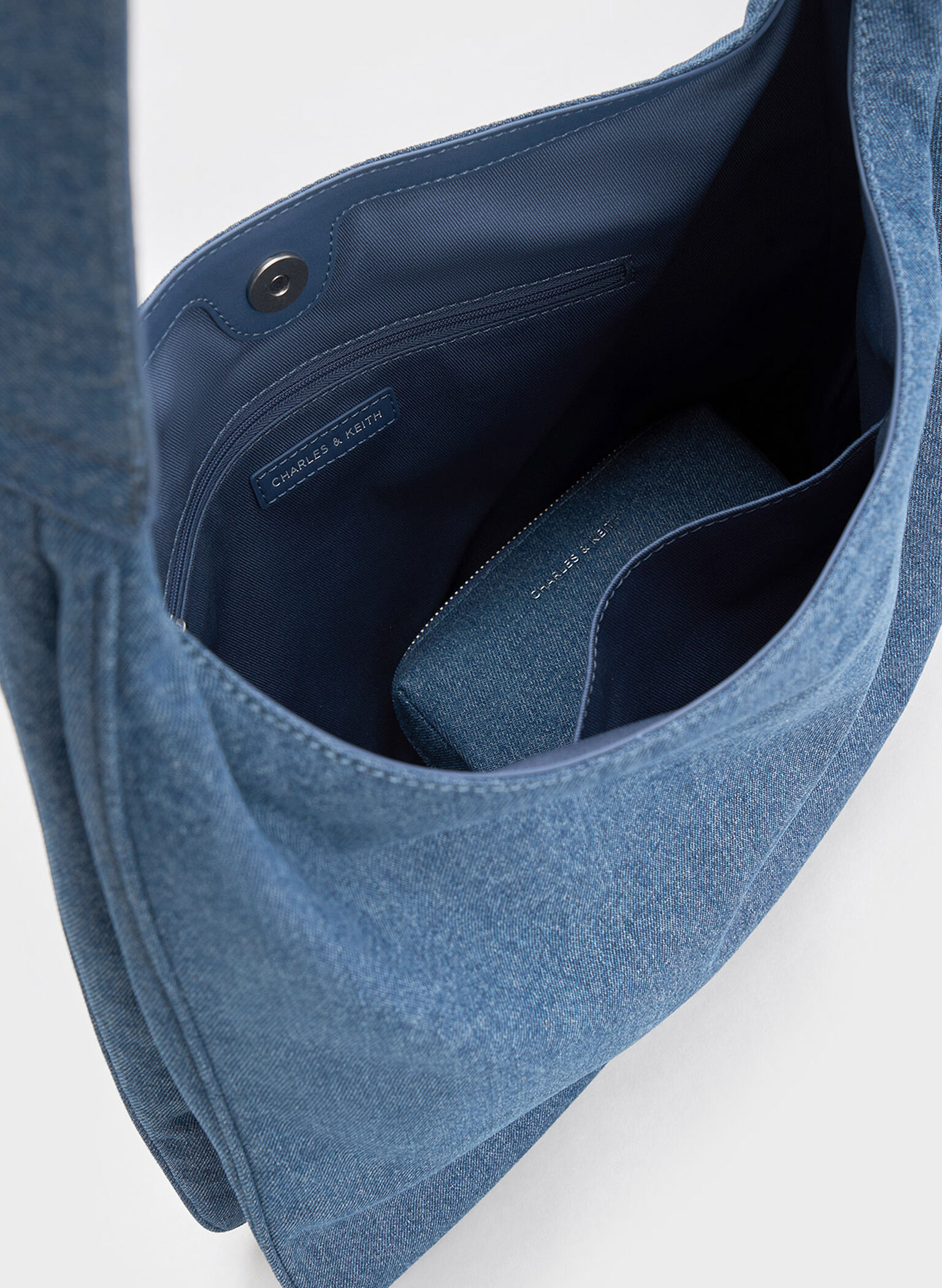 Lumen Denim Slouchy Hobo Bag, Denim Blue, hi-res