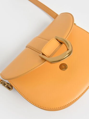 Gabine Saddle Bag, Mustard, hi-res