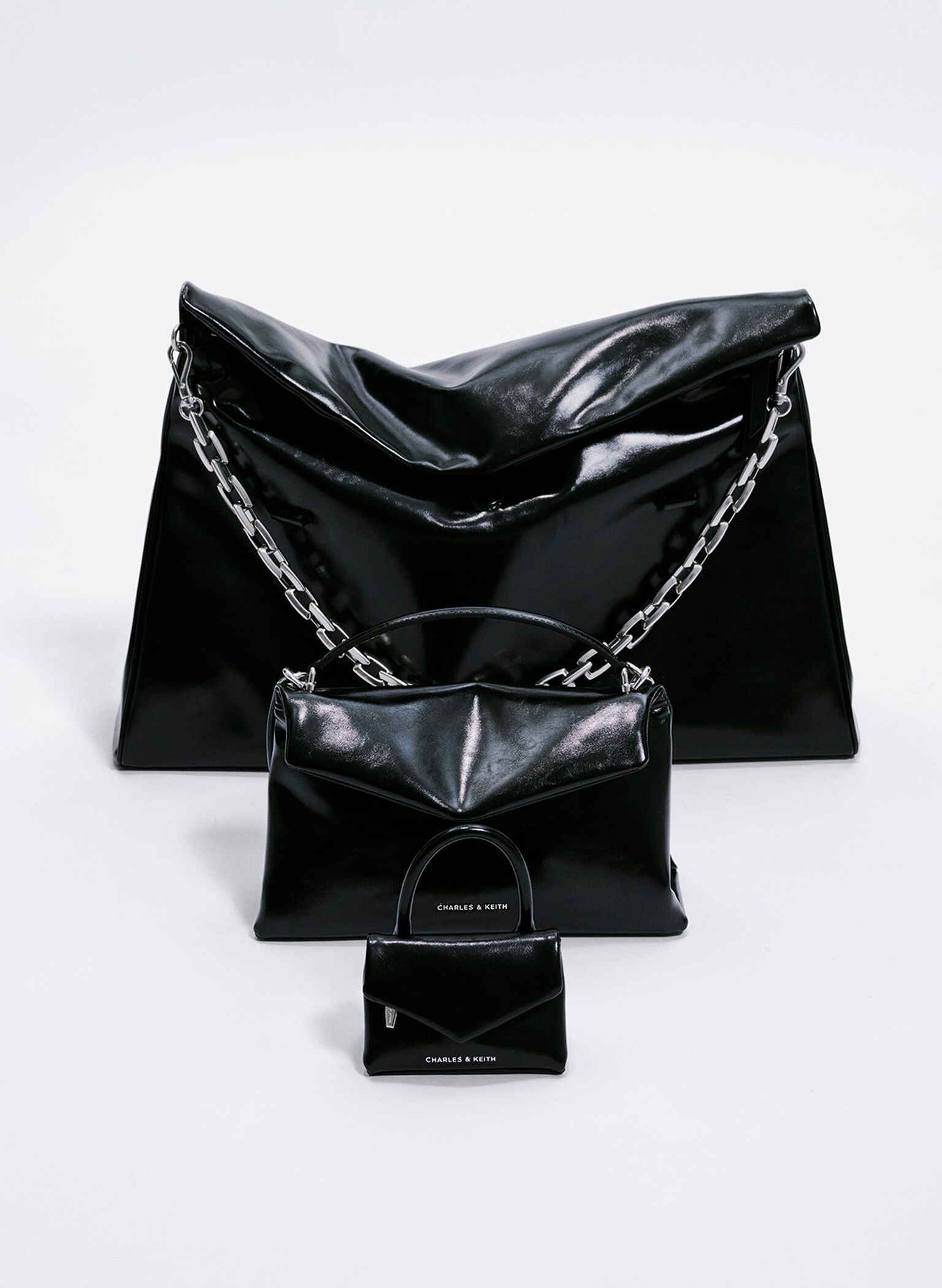 Andromeda Chunky-Chain Top Handle Bag, Noir, hi-res