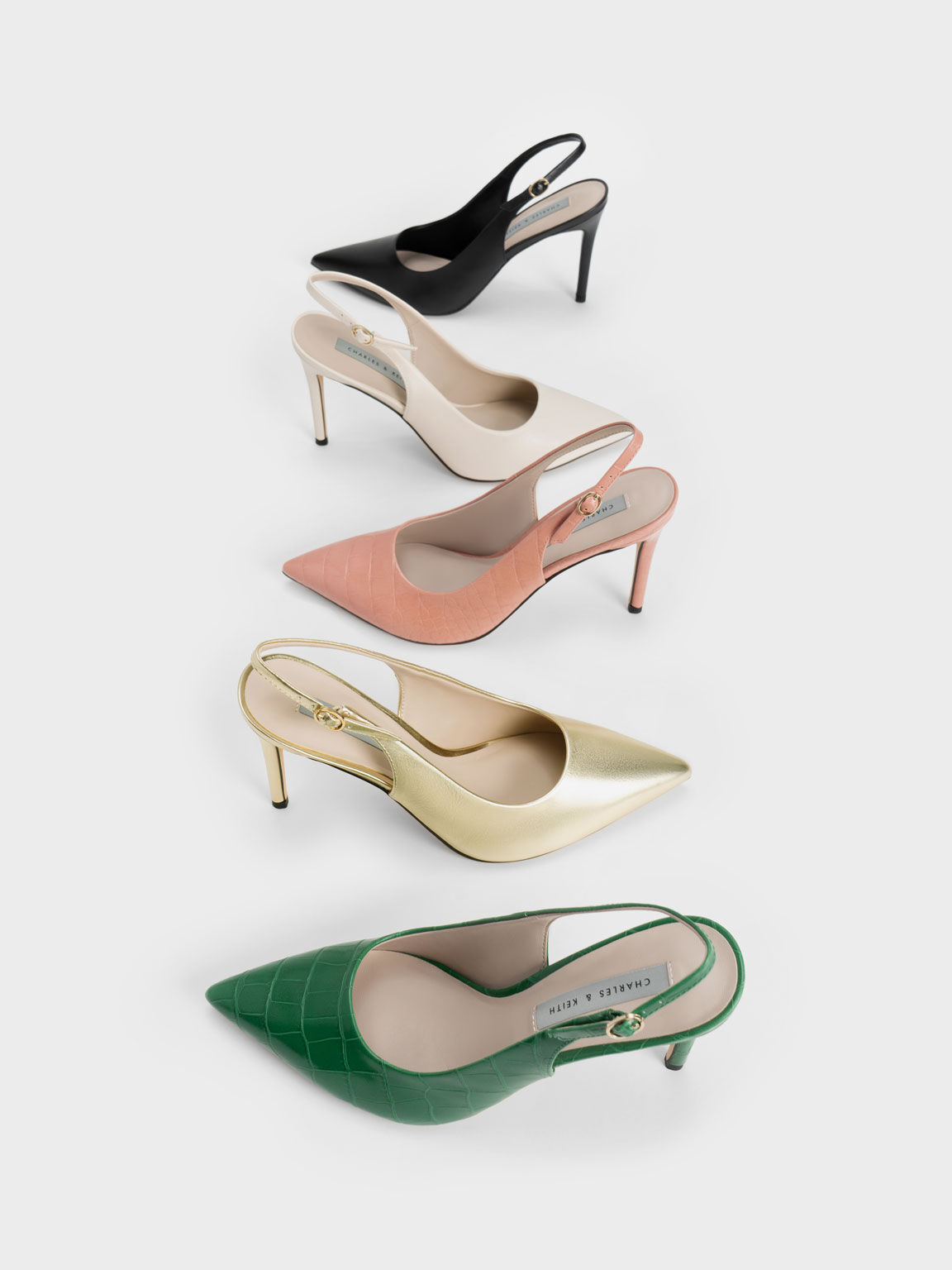 Charles and keith gold hotsell heels