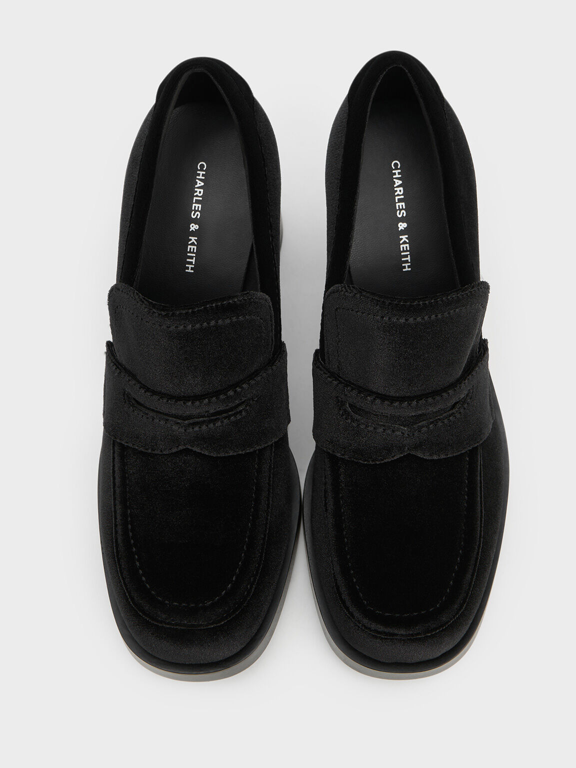 Charles and keith slip on hot sale