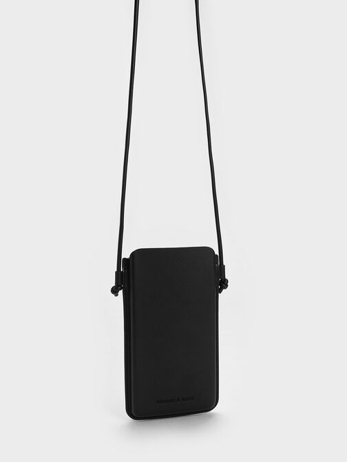 Camelia Phone Pouch, Black, hi-res