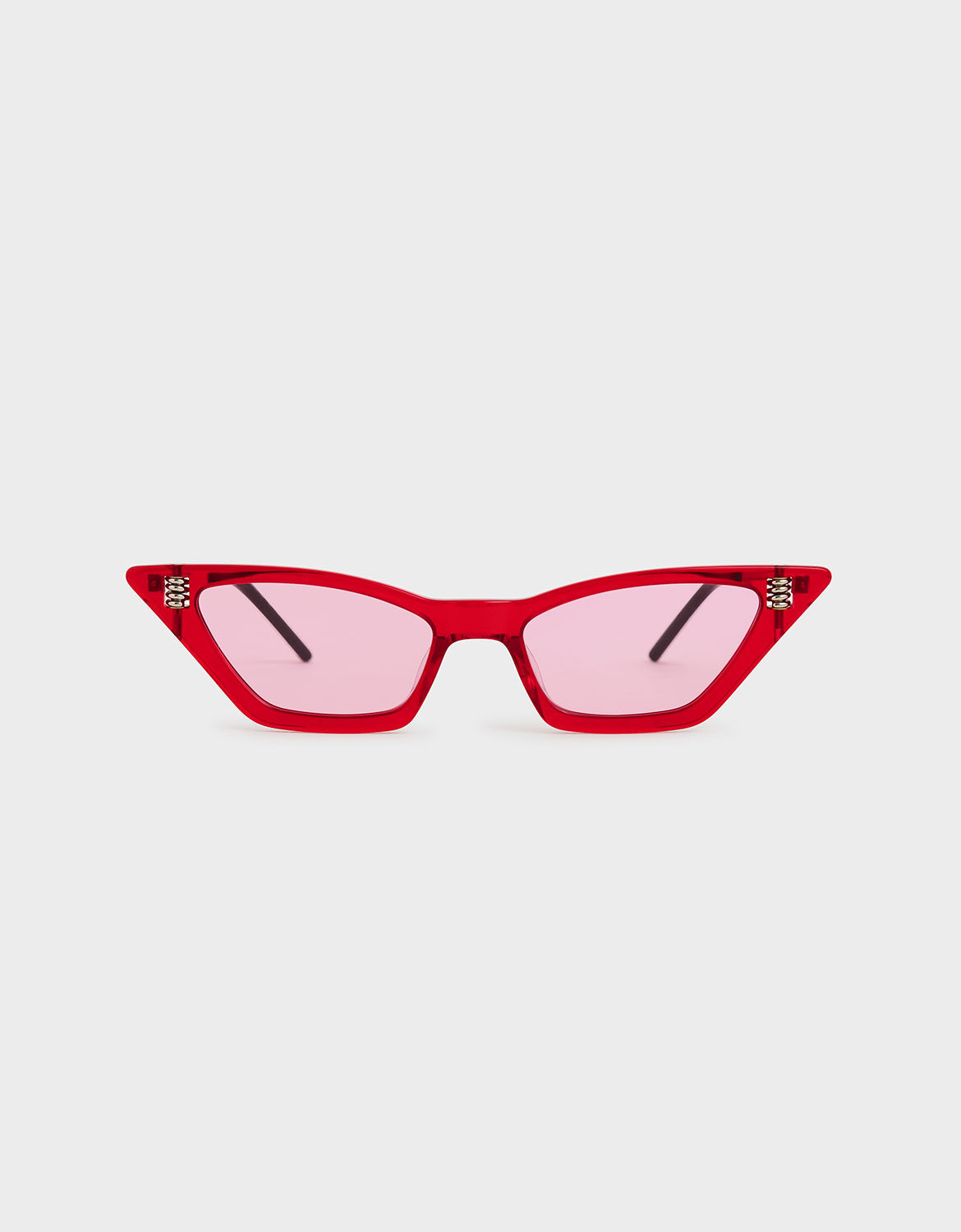 Red Thick Frame Cat-Eye Sunglasses