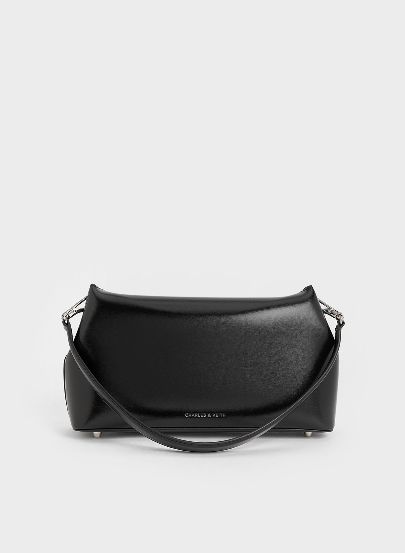 Wisteria Metallic-Accent Shoulder Bag, Noir, hi-res