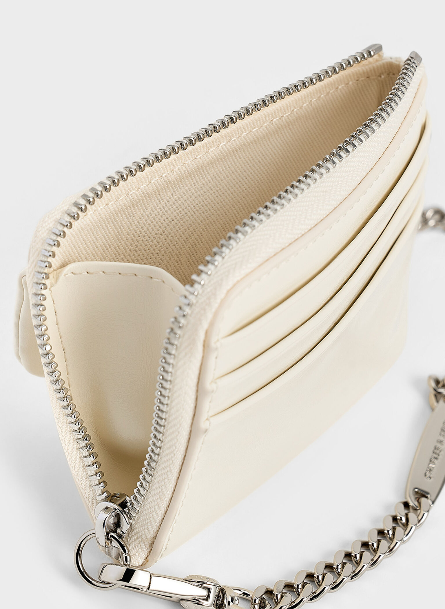 Rachel Front-Pocket Zip-Around Wallet, Cream, hi-res