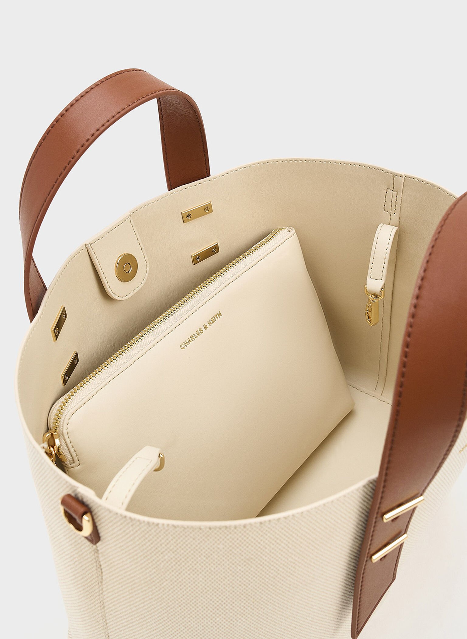 Shania Canvas Tote Bag, Chocolate, hi-res