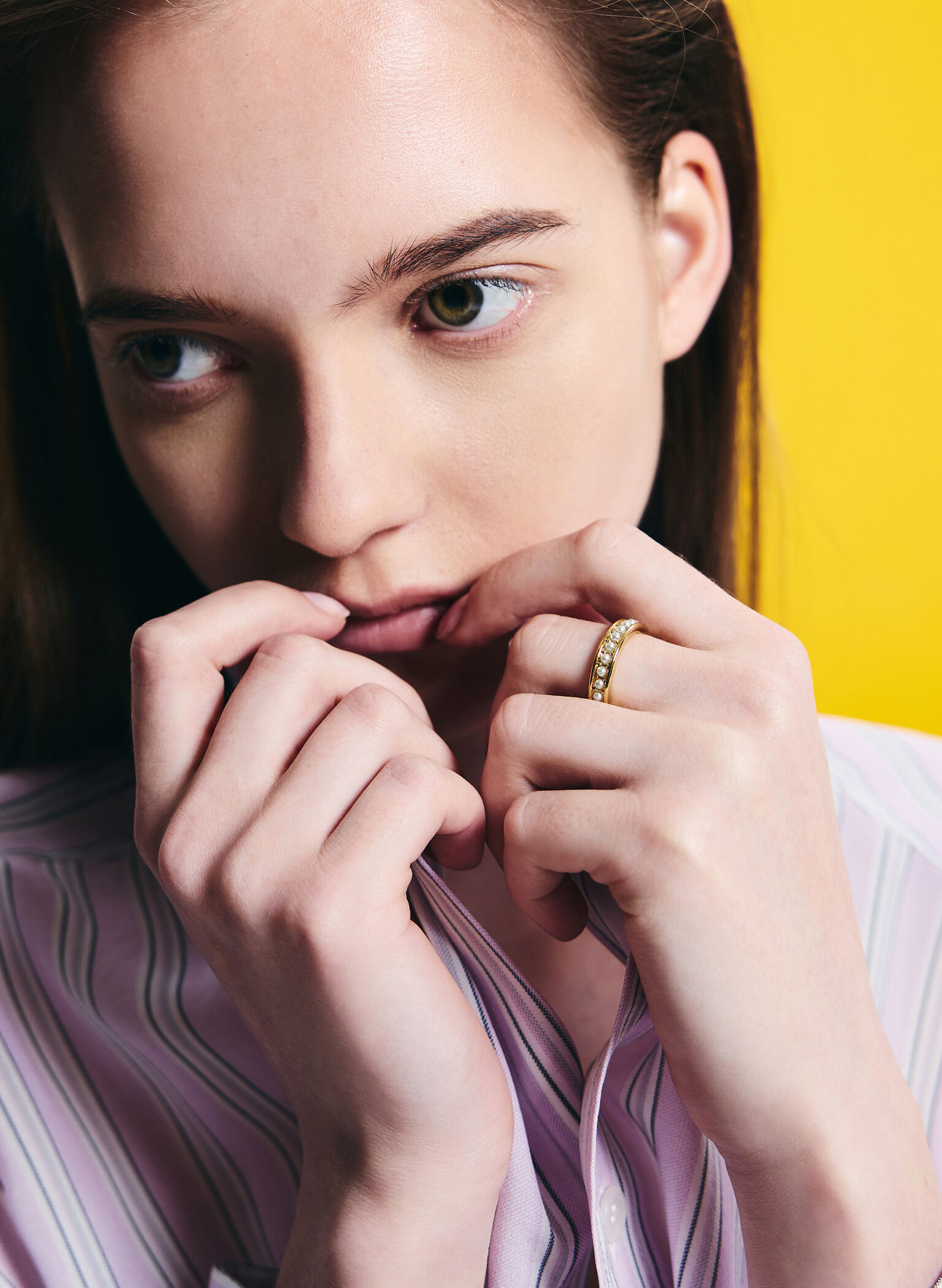 Maeve Pearl-Embellished Ring, Gold, hi-res