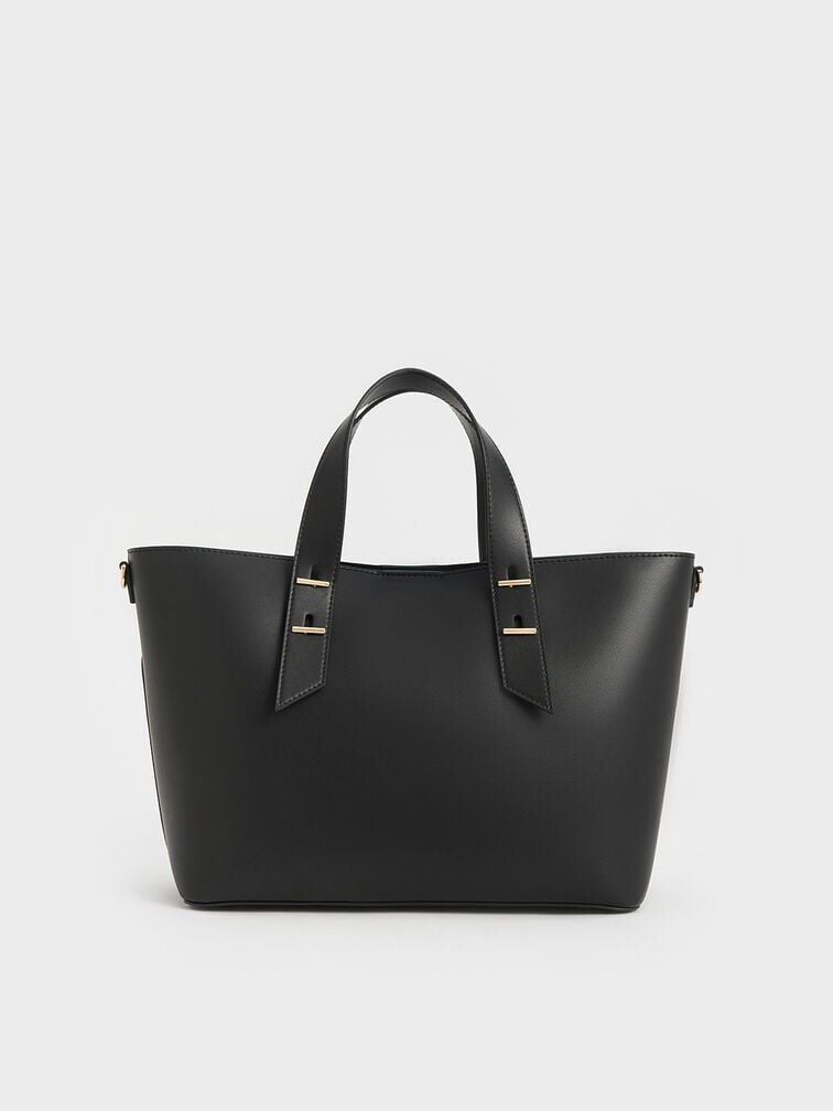 Shania Tote Bag, Black, hi-res