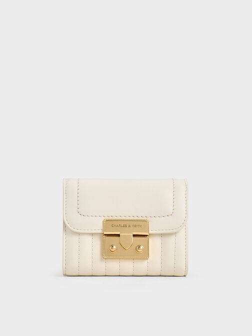 Donna Crinkle-Effect Wallet, Cream, hi-res