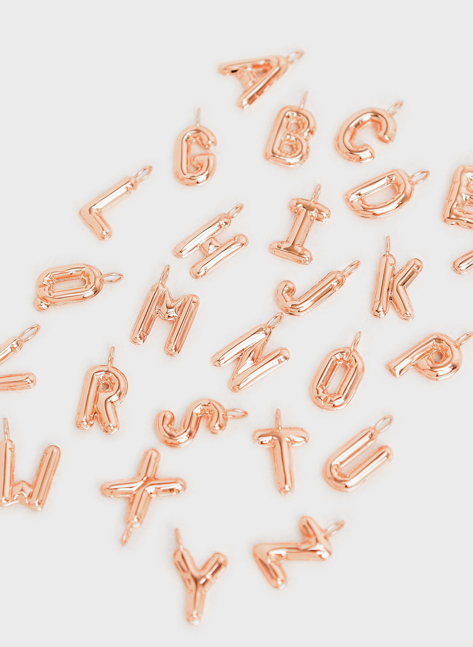 Alphabet 'P' Charm, Rose Gold, hi-res