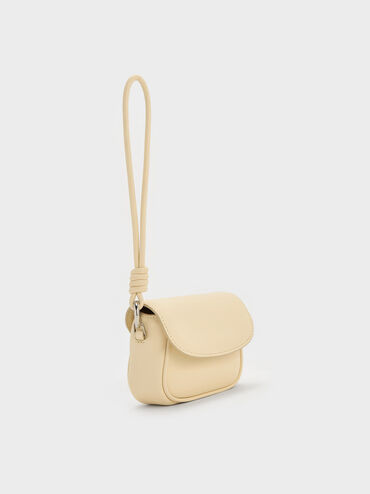 Sammie Knotted-Strap Wristlet, Butter Yellow, hi-res
