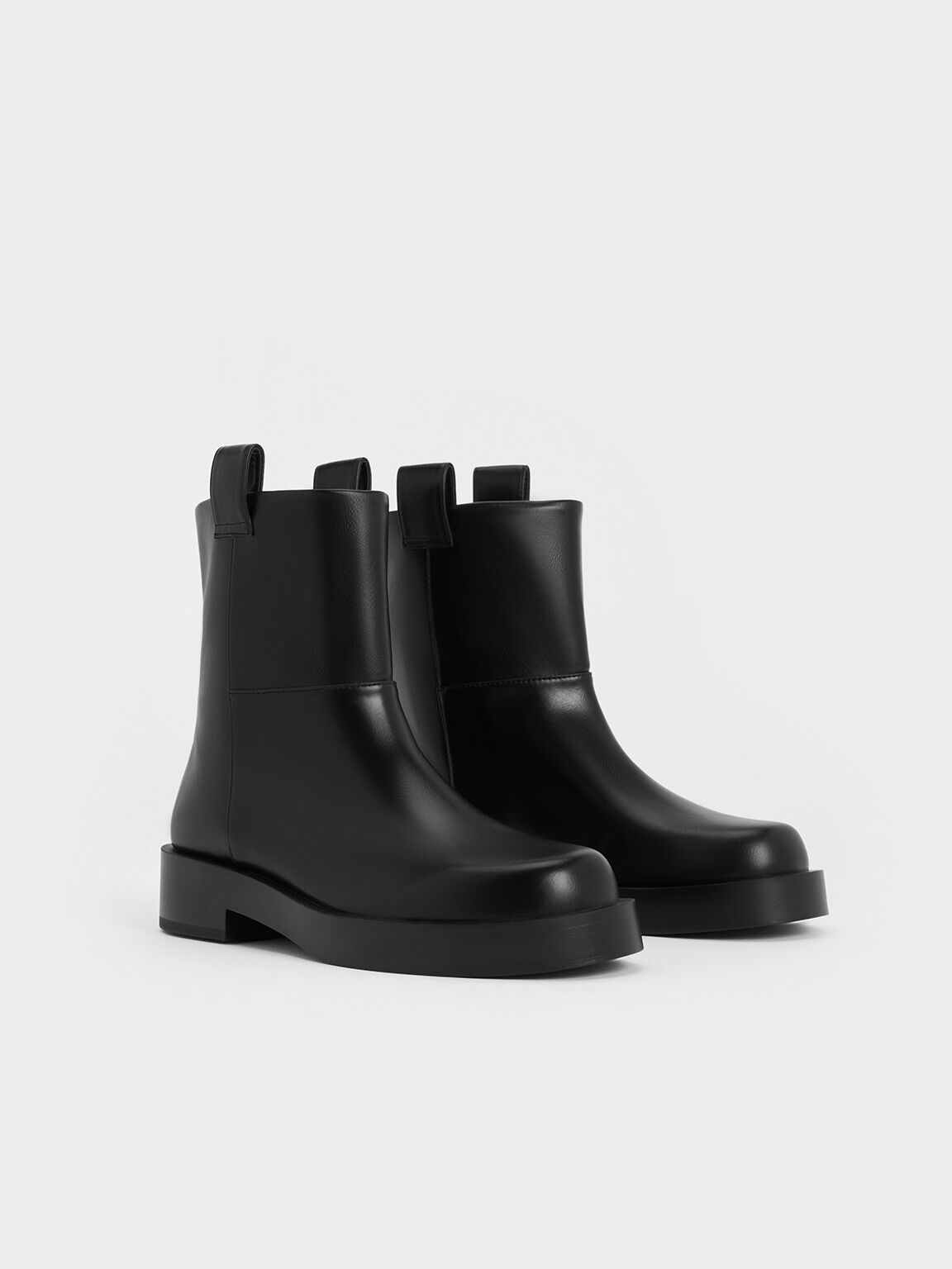 Flat ankle boots with sales lug soles