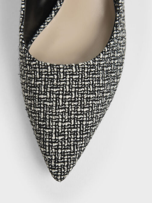Cammie Metallic Sculptural Heel Tweed Pumps, Multi, hi-res