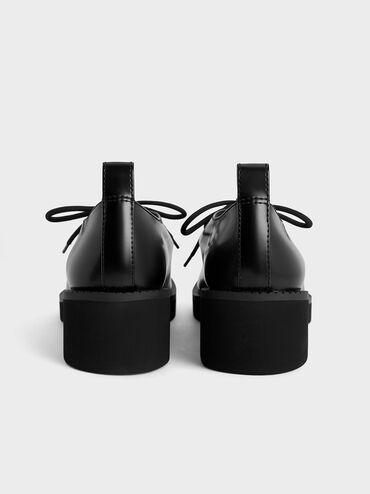 Lace-Up Chunky-Sole Derbys, Black Box, hi-res