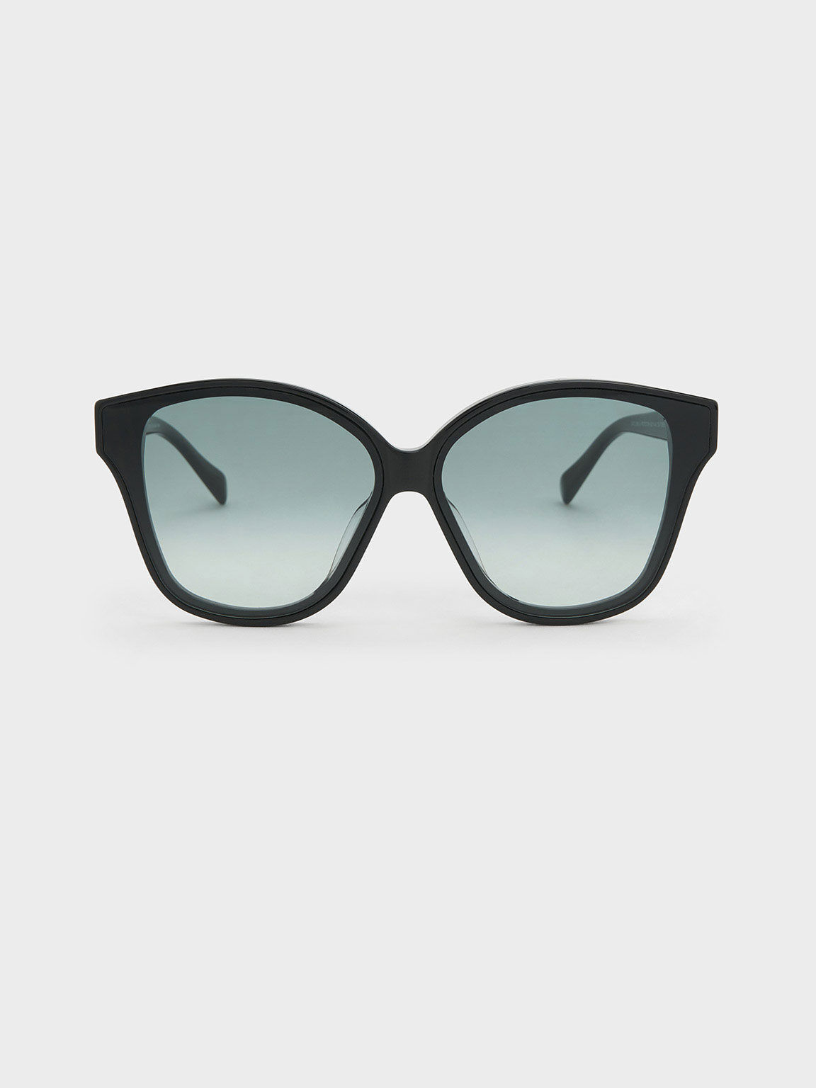 Black Recycled Acetate Classic Butterfly Sunglasses CHARLES KEITH UK