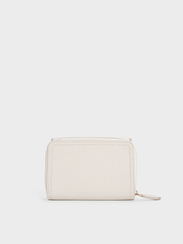 Stitch Trim Envelope Wallet, Cream, hi-res