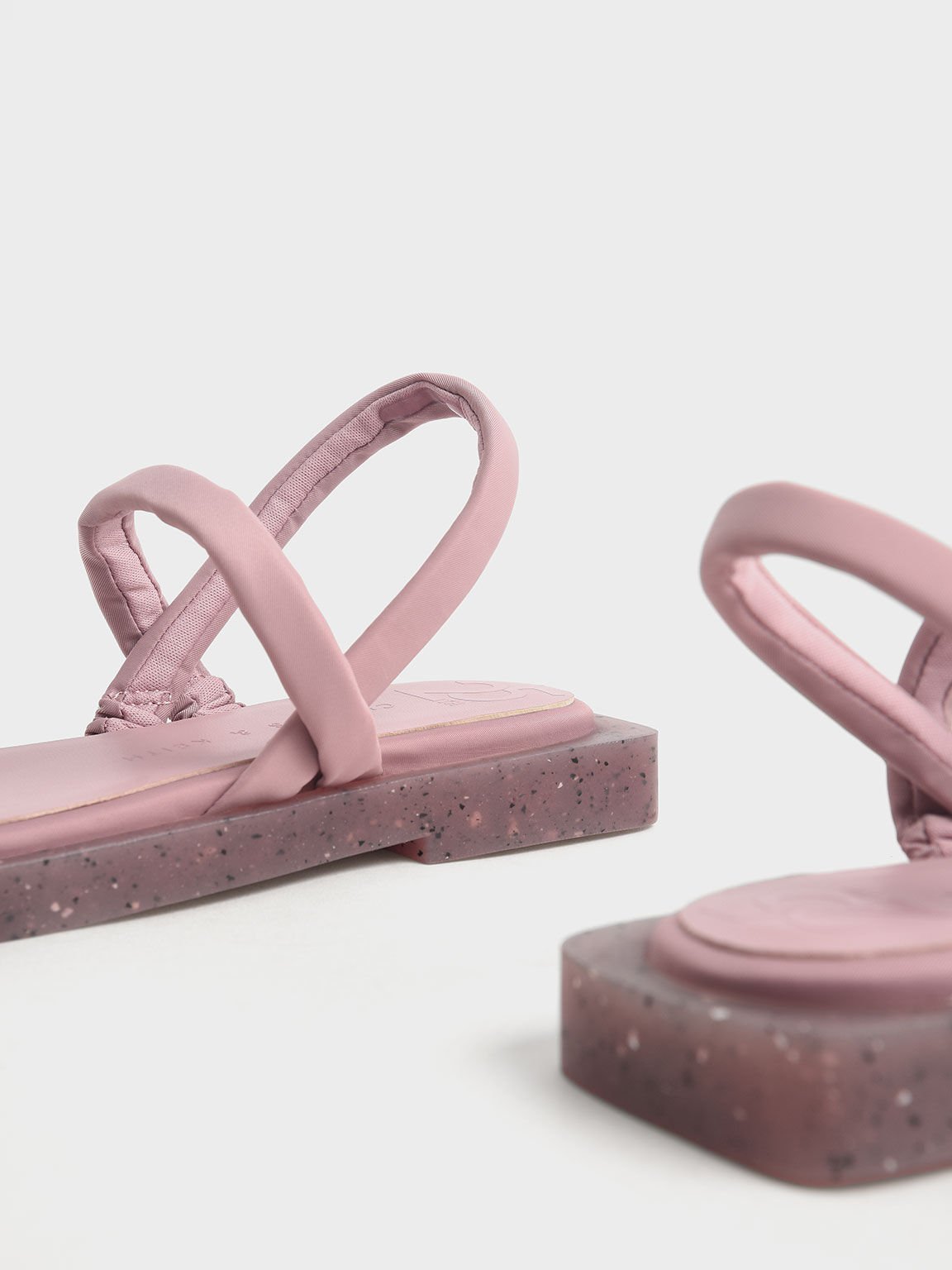 Arabella Recycled Nylon Slingback Sandals, Pink, hi-res
