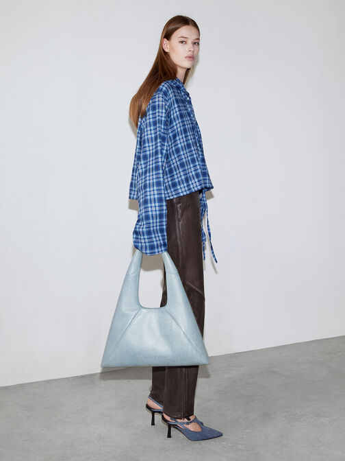 Bosie Denim Slouchy Hobo Bag, Denim Blue, hi-res