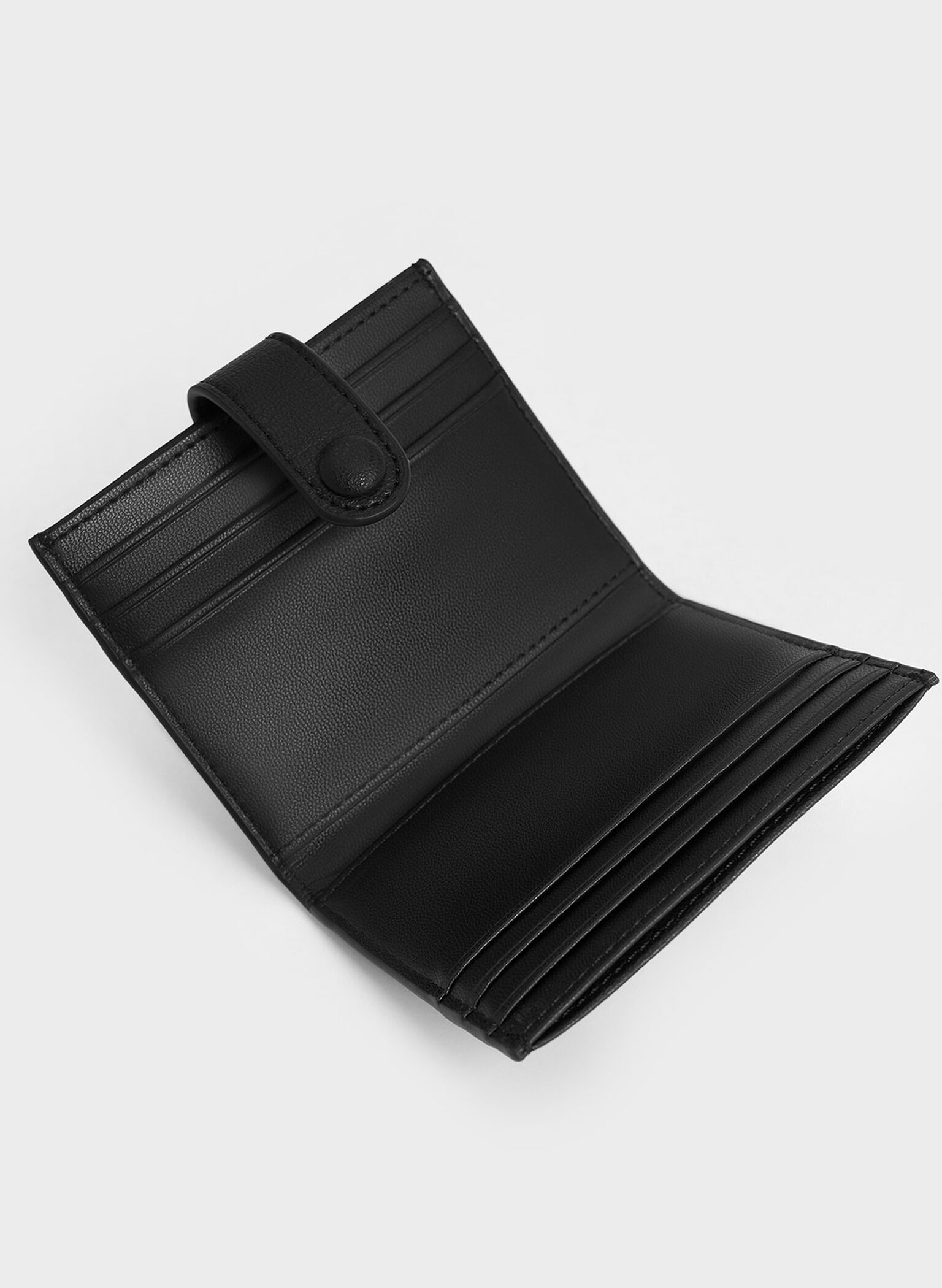 Bliss Snap Button Card Holder, Noir, hi-res