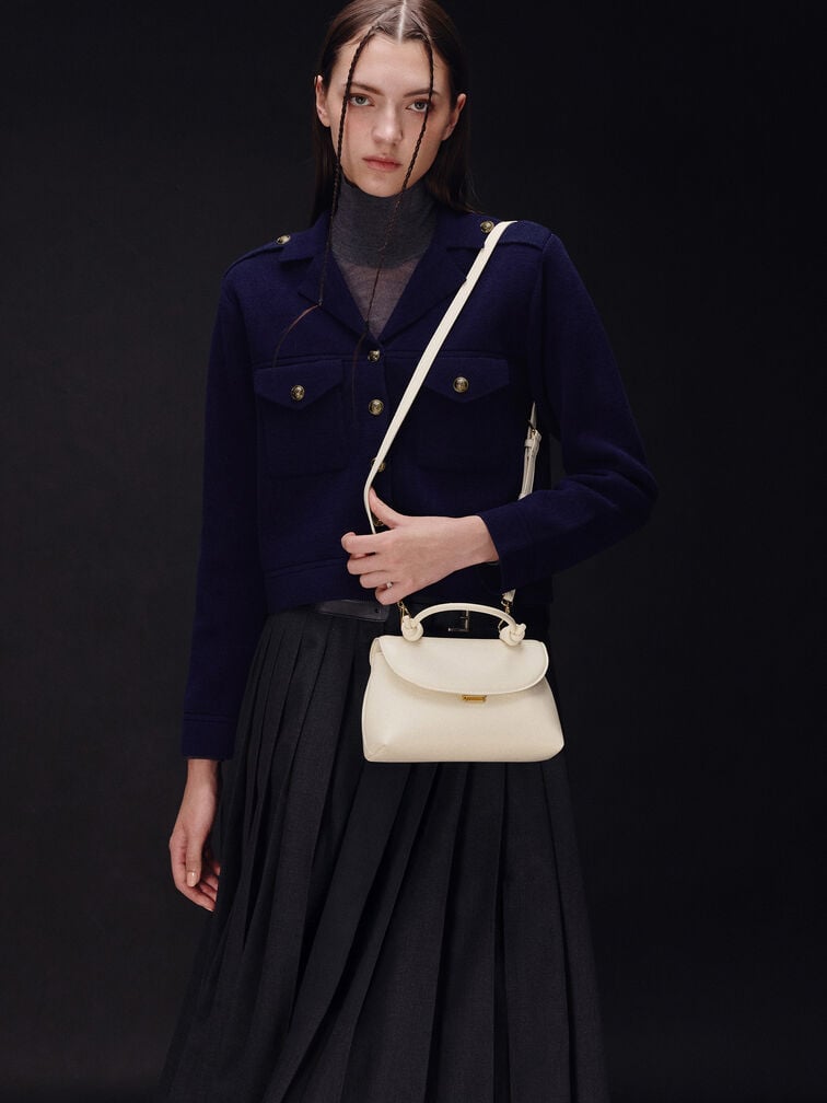 Sammie Knotted-Handle Two-Way Backpack, Cream, hi-res
