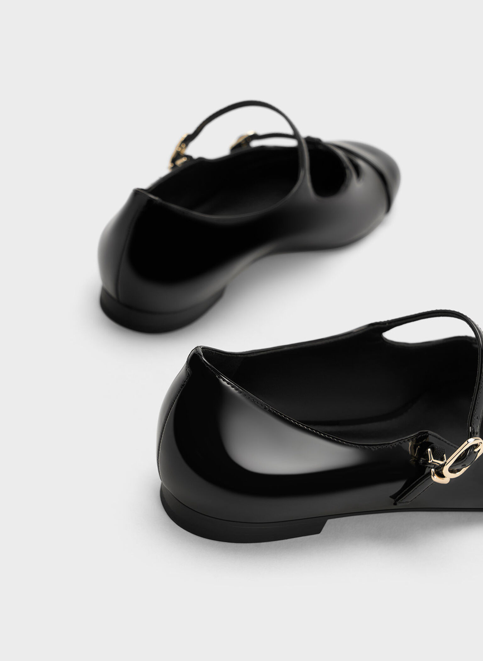 Double-Strap T-Bar Mary Janes, Black Box, hi-res