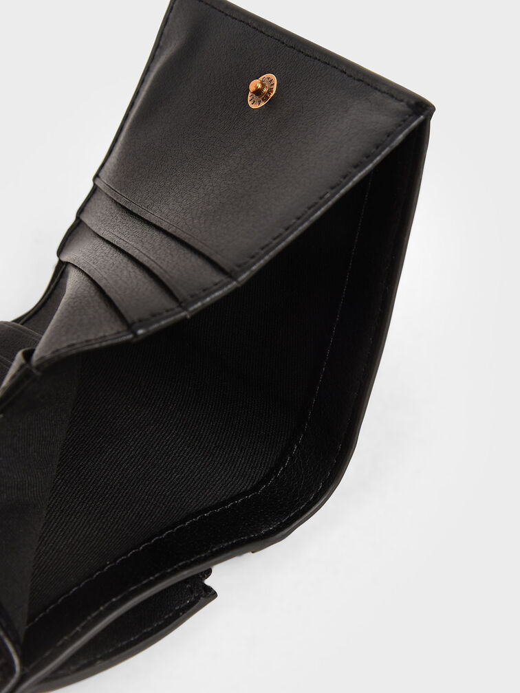 Daisy Bi-Fold Small Wallet, Black, hi-res