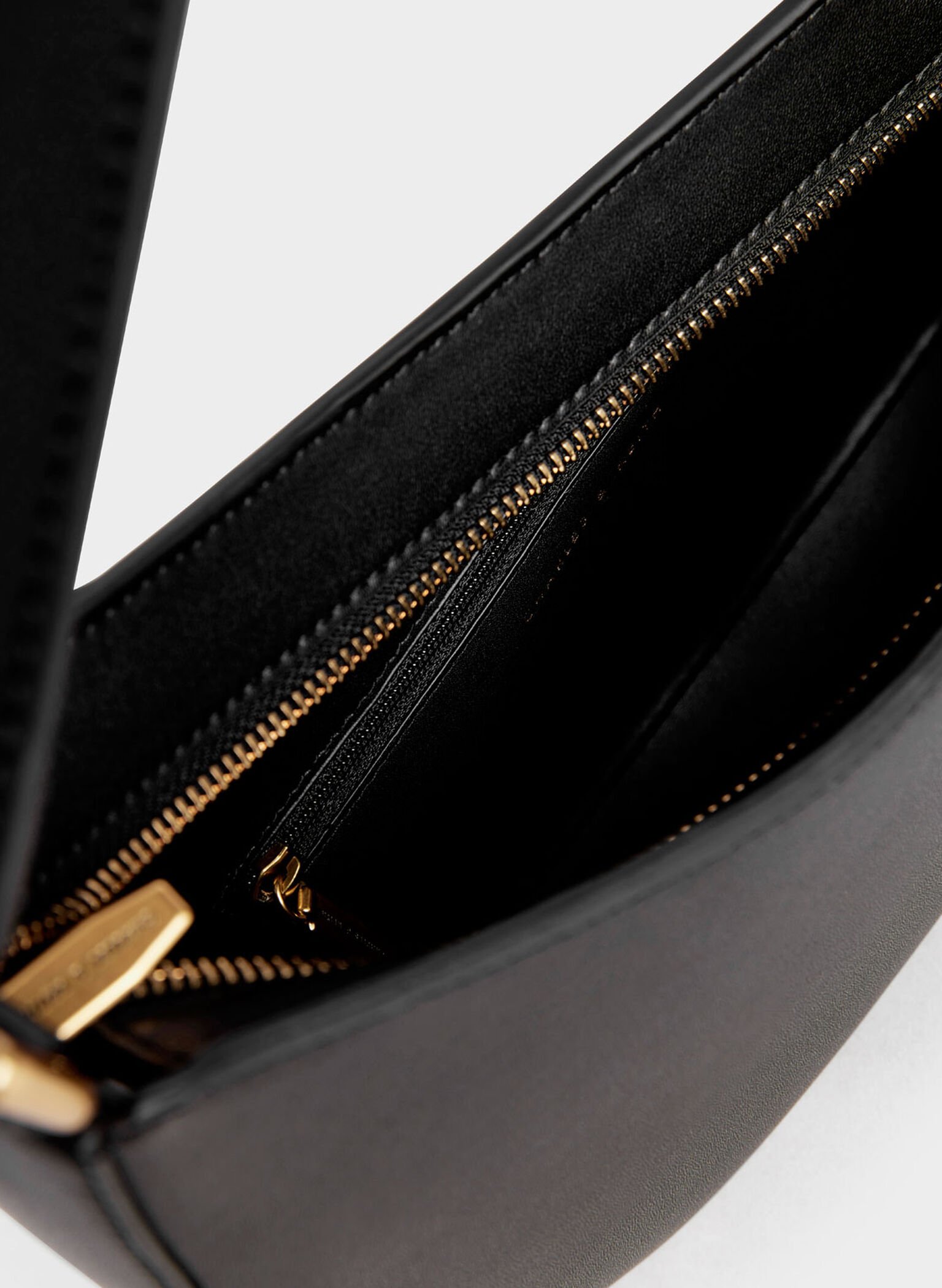 Asymmetrical Shoulder Bag, Black, hi-res