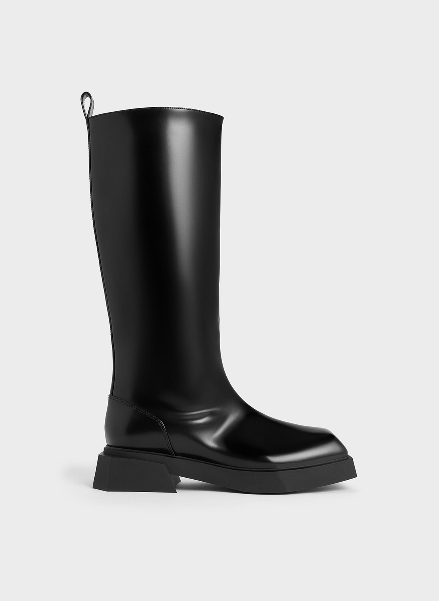 Lorde Square-Toe Knee-High Boots, Black Box, hi-res
