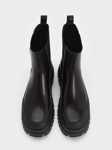 Darra Ridged-Sole Chelsea Boots, Burgundy, hi-res