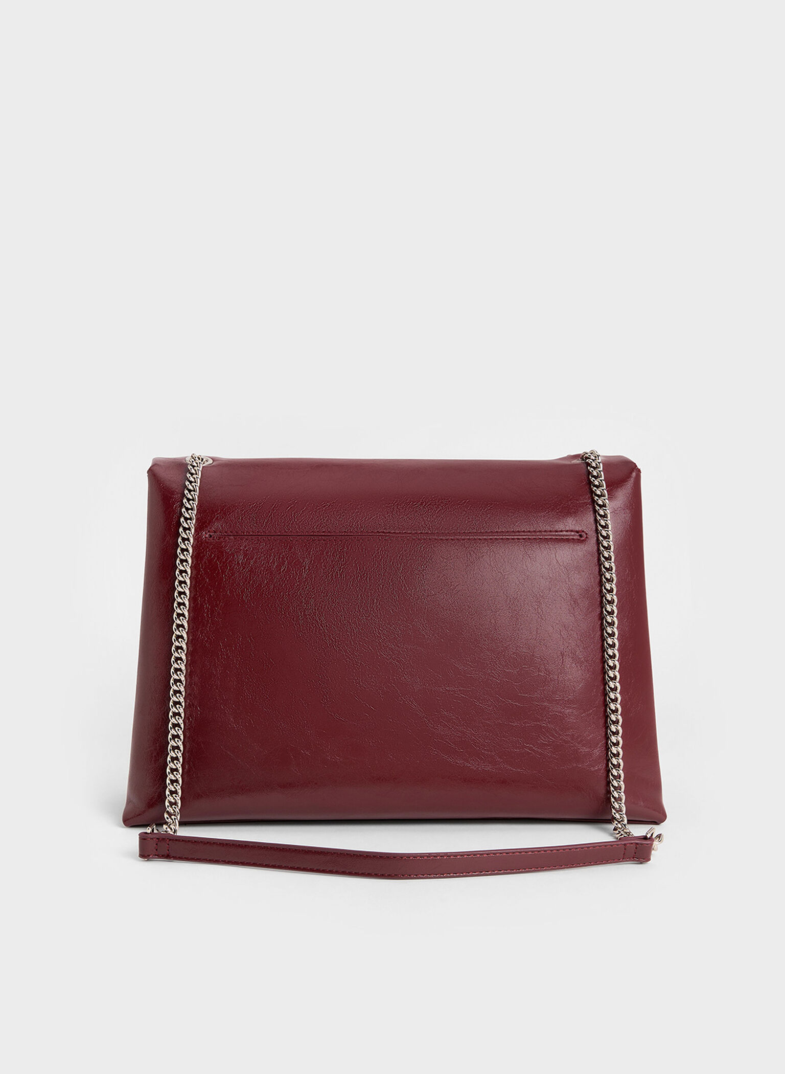 Sianna Chain-Handle Shoulder Bag, Burgundy, hi-res