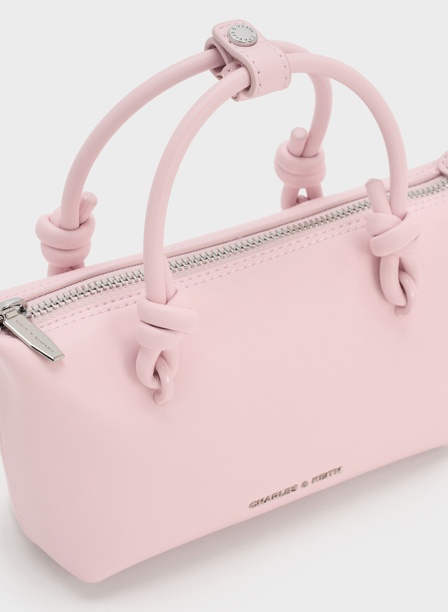 Sammie Knotted-Handle Tote Bag, Cotton Candy Pink, hi-res