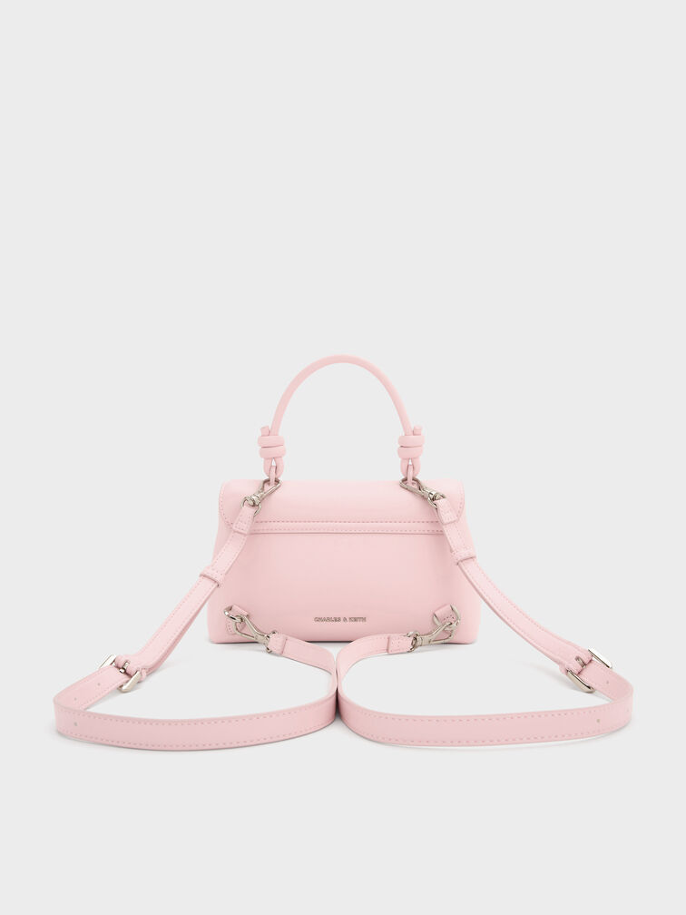 Sammie Knotted-Handle Two-Way Backpack, Cotton Candy Pink, hi-res