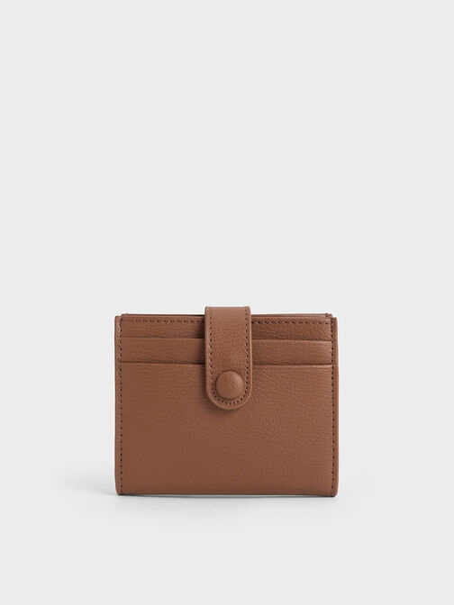 Bliss Snap Button Card Holder, Chocolate, hi-res