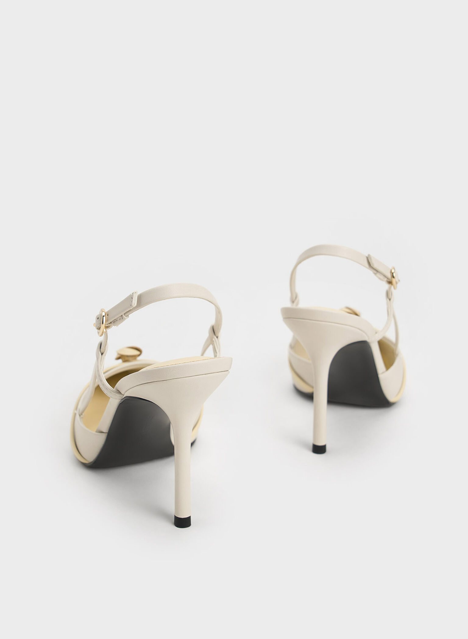 Rose Pointed-Toe Slingback Pumps, Butter, hi-res