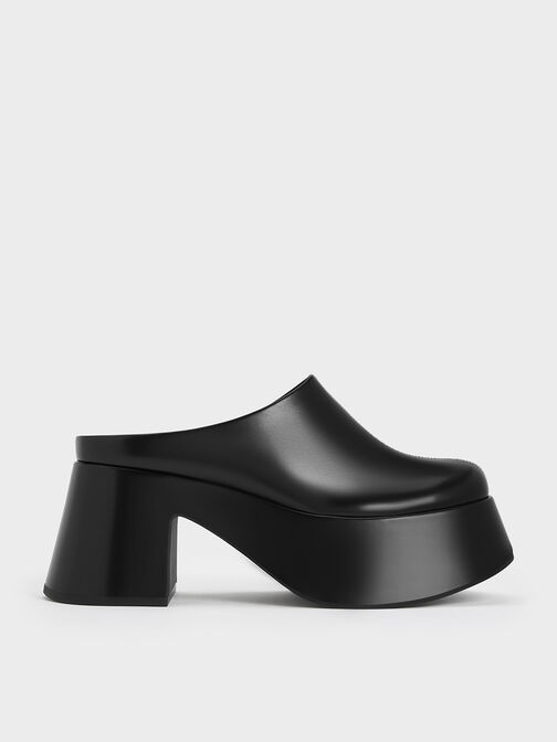 Rubina Platform Mules, Black Box, hi-res