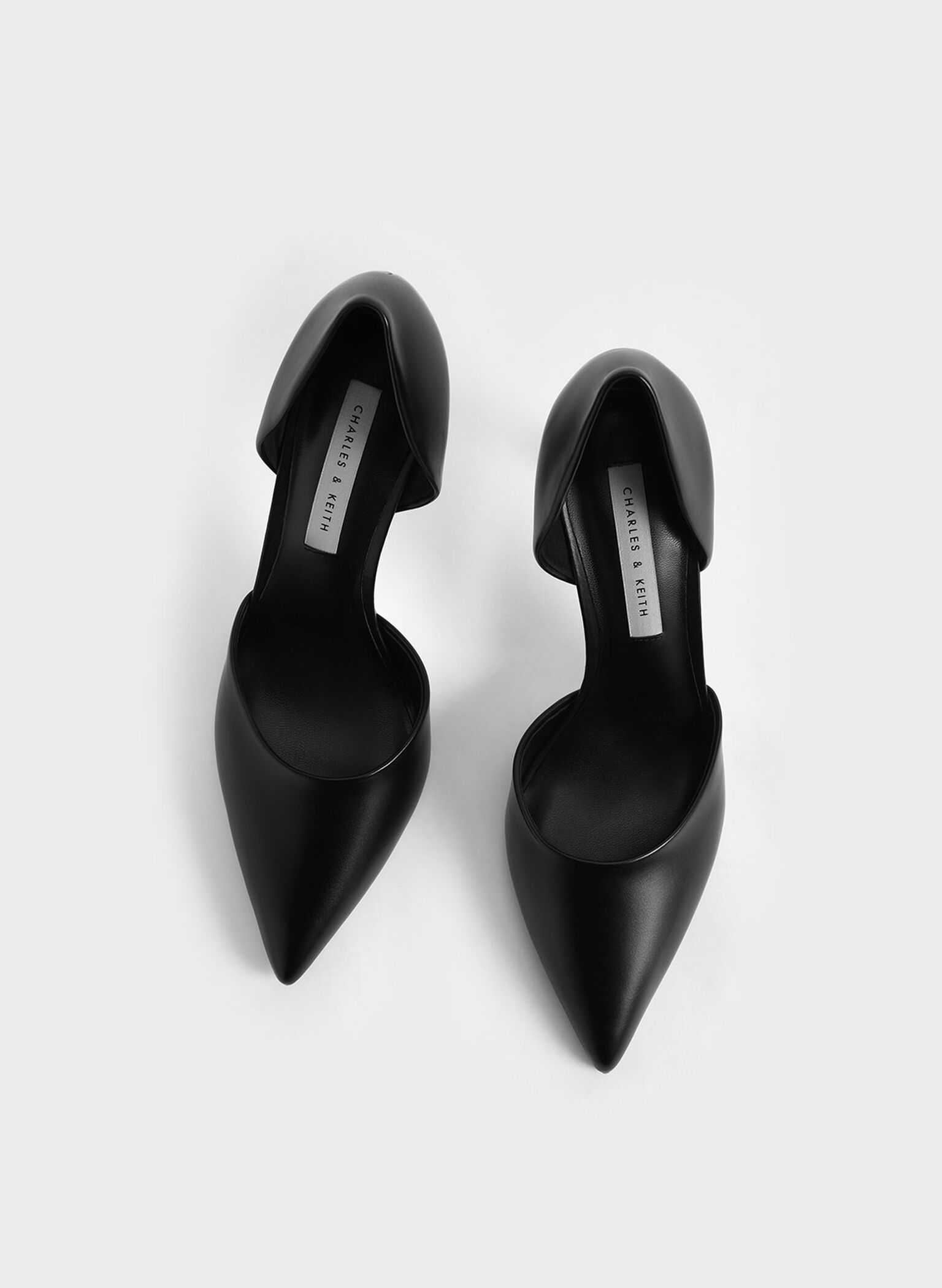 D'Orsay Stiletto Pumps, Black, hi-res