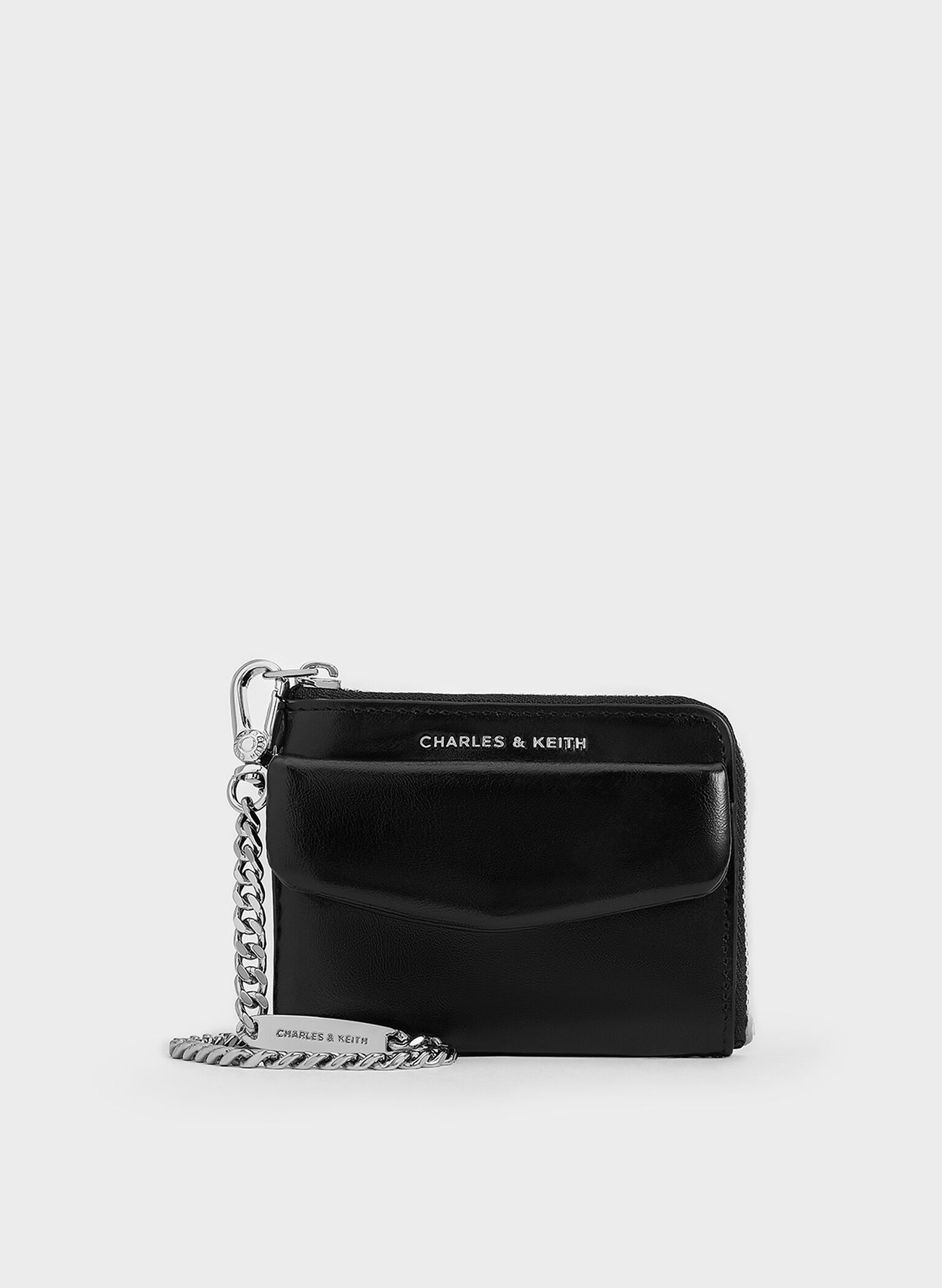 Rachel Front-Pocket Zip-Around Card Holder, Noir, hi-res