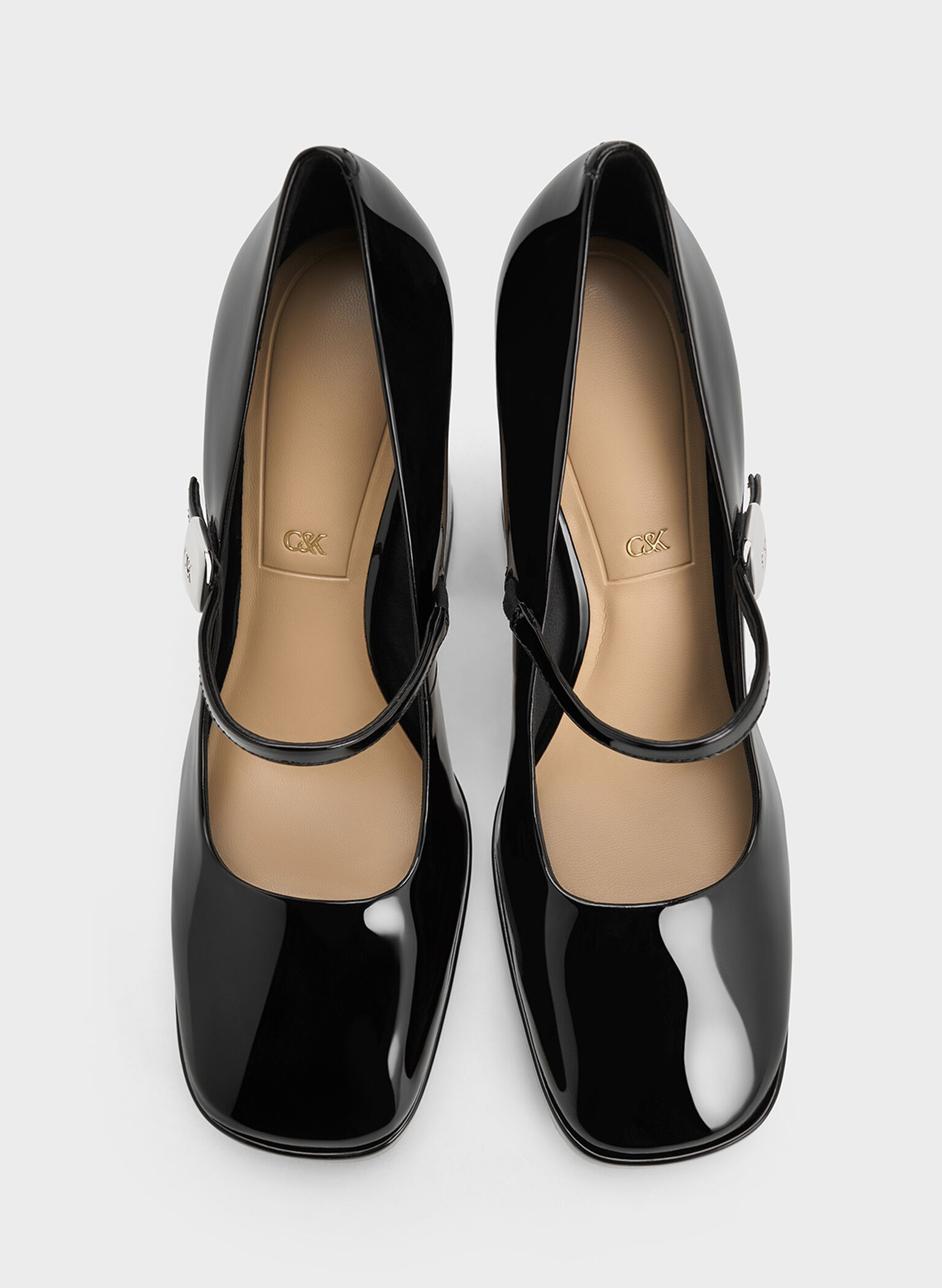 Jyll Patent Leather Platform Mary Janes, Black Patent, hi-res