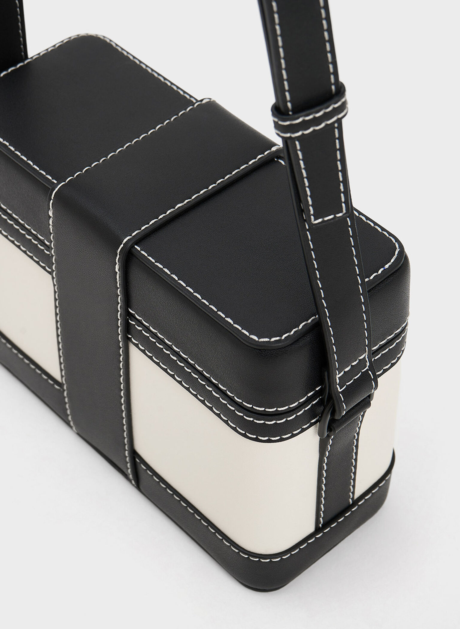 Bronte Contrast-Trim Boxy Crossbody Bag, Multi, hi-res