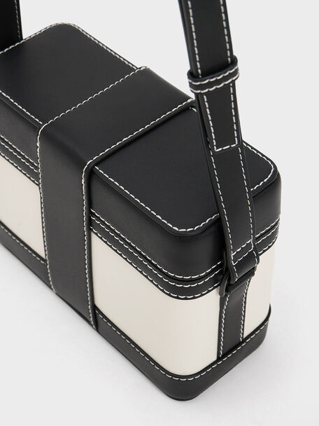 Bronte Contrast-Trim Boxy Crossbody Bag, Multi, hi-res