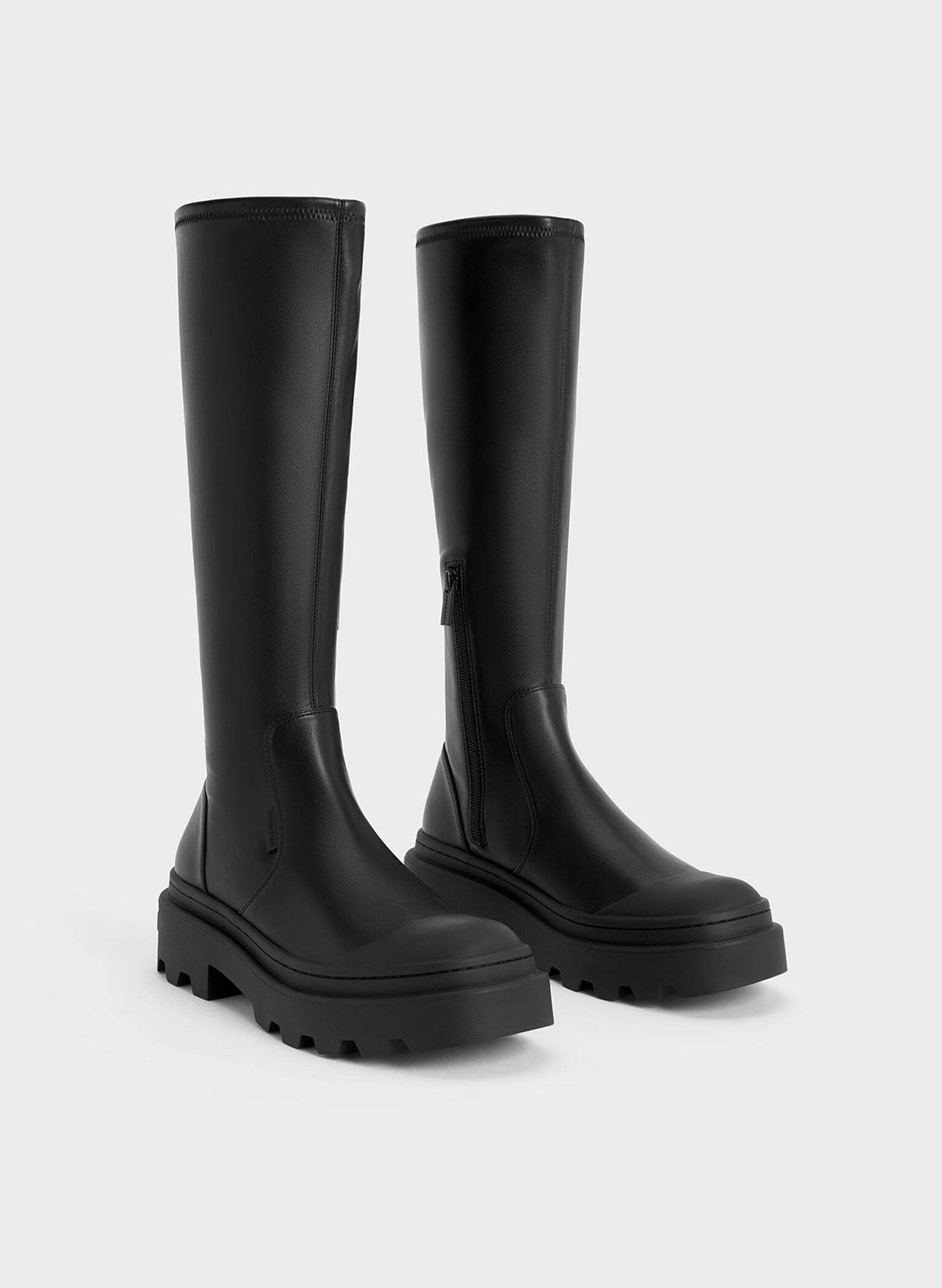 Indra Knee-High Boots, Black, hi-res