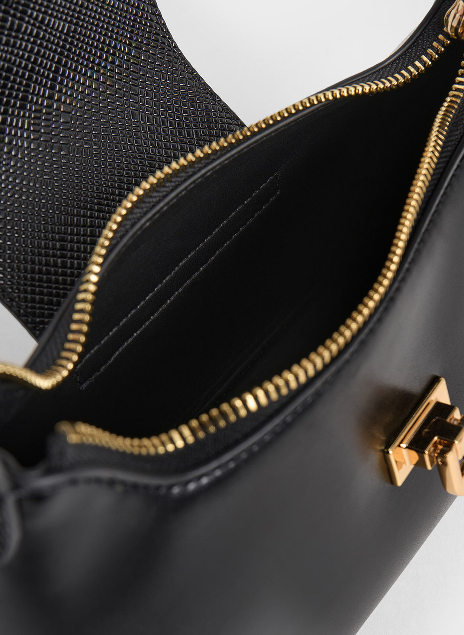 Arwen Belted Shoulder Bag, Black, hi-res