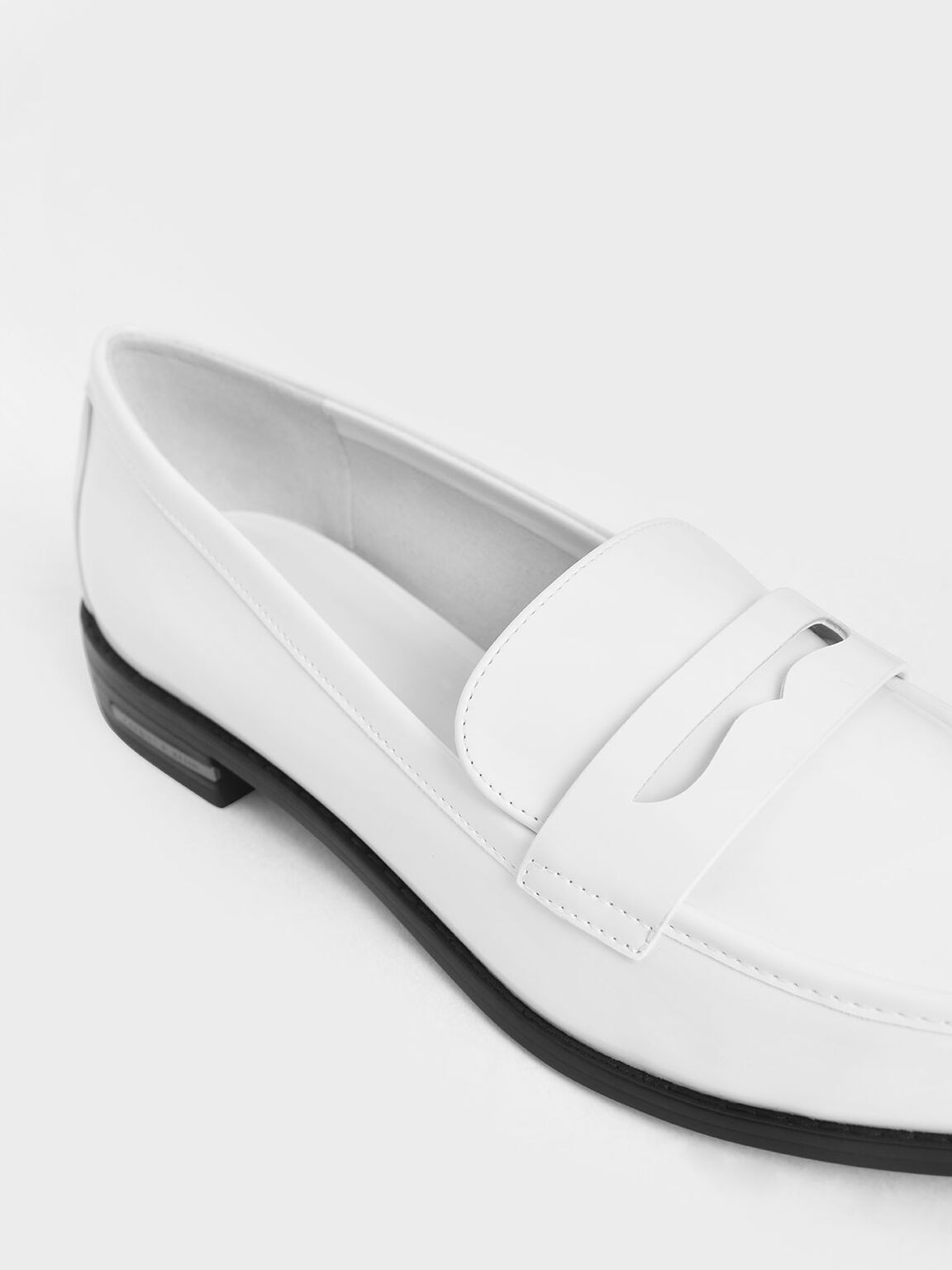 Penny Loafers, White, hi-res